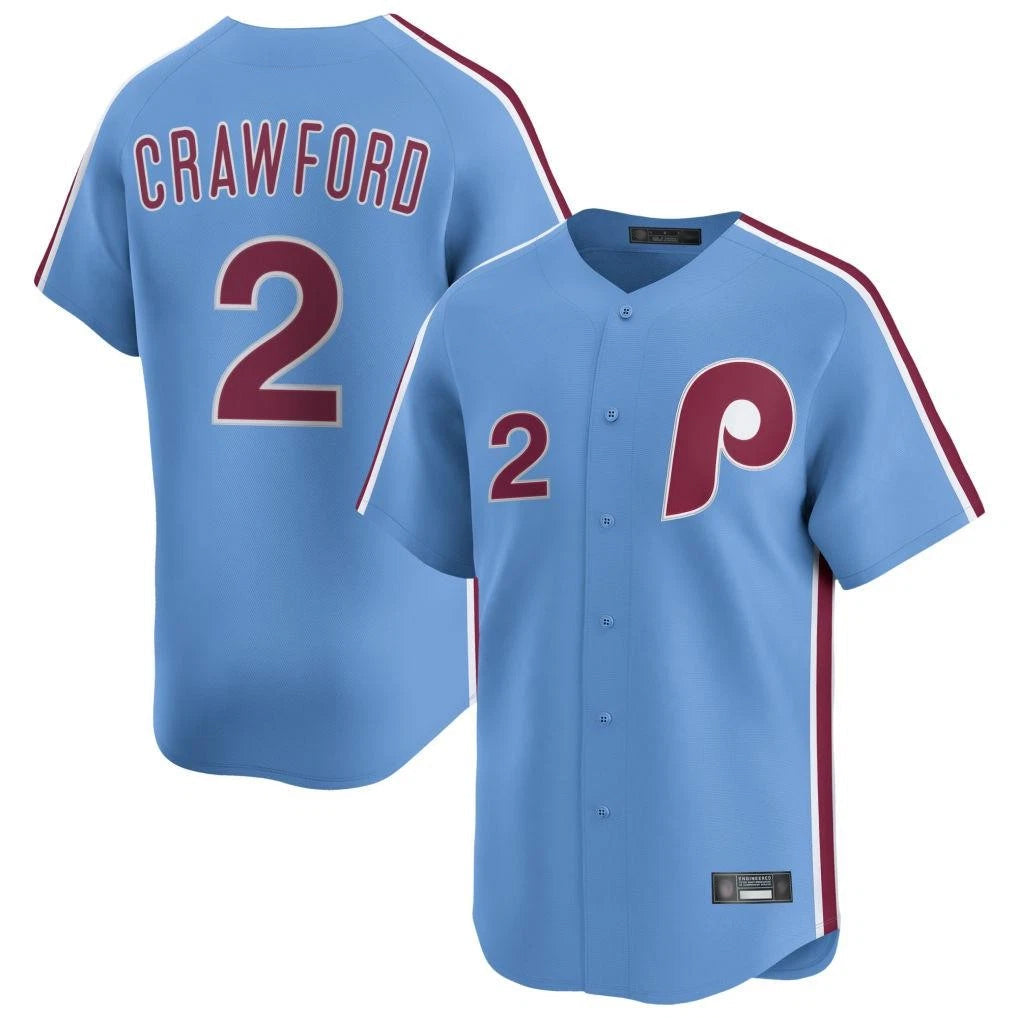 CAdoa P.Phillies #2 Justin Crawford Player Light Blue Home Limited Stitched Jerseys