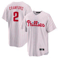CAdoa P.Phillies #2 Justin Crawford Player White Home Game Stitched Jerseys