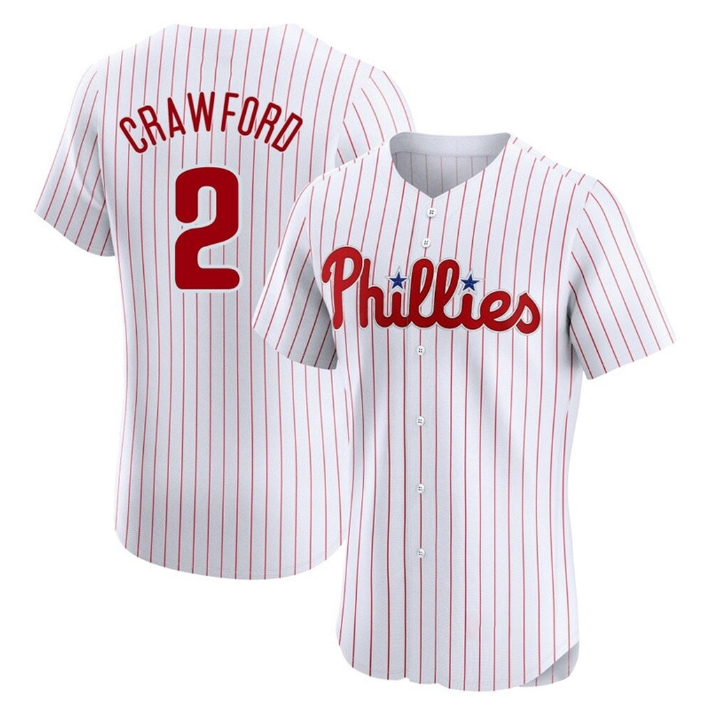 CAdoa P.Phillies #2 Justin Crawford Player White Home Limited Elite Stitched Jerseys