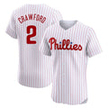 CAdoa P.Phillies #2 Justin Crawford Player White Home Limited Elite Stitched Jerseys