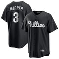 CAdoa P.Phillies #3 Bryce Harper Player Black Alt Fashion Home Game Stitched Jerseys