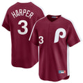 CAdoa P.Phillies #3 Bryce Harper Player Red Cooperstown Collection Limited Home Stitched Jerseys
