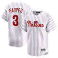 CAdoa P.Phillies #3 Bryce Harper Player White Home Limited Stitched Jerseys