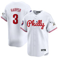 CAdoa P.Phillies #3 Bryce Harper Player White Phillies & Eagles Vapor Premier Limited Stitched Jersey