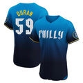 CAdoa P.Phillies #59 Jhoan Duran Player Blue City Connect Home Limited Elite Stitched Jerseys