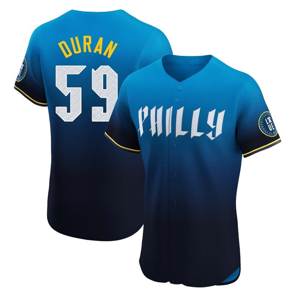 CAdoa P.Phillies #59 Jhoan Duran Player Blue City Connect Home Limited Elite Stitched Jerseys
