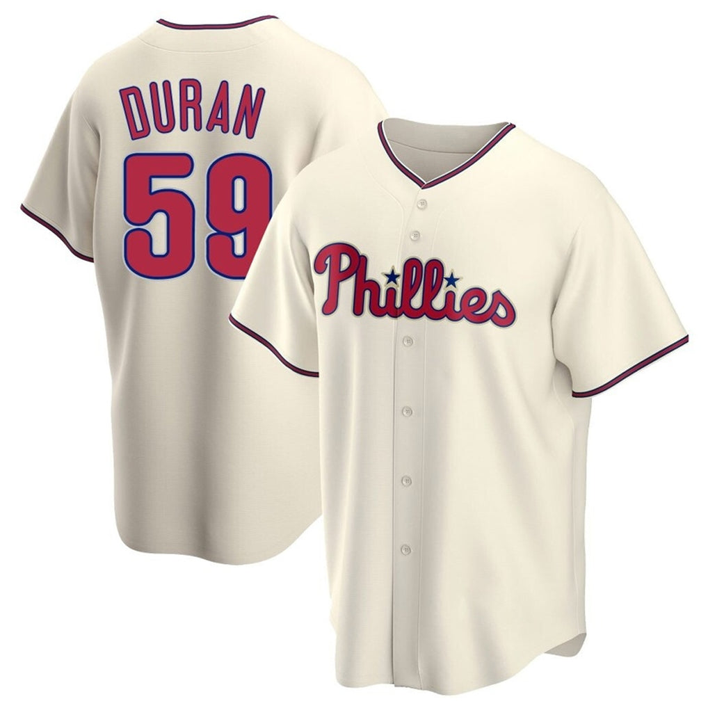 CAdoa P.Phillies #59 Jhoan Duran Player Cream Home Game Stitched Jerseys