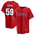 CAdoa P.Phillies #59 Jhoan Duran Player Red Home Game Stitched Jerseys