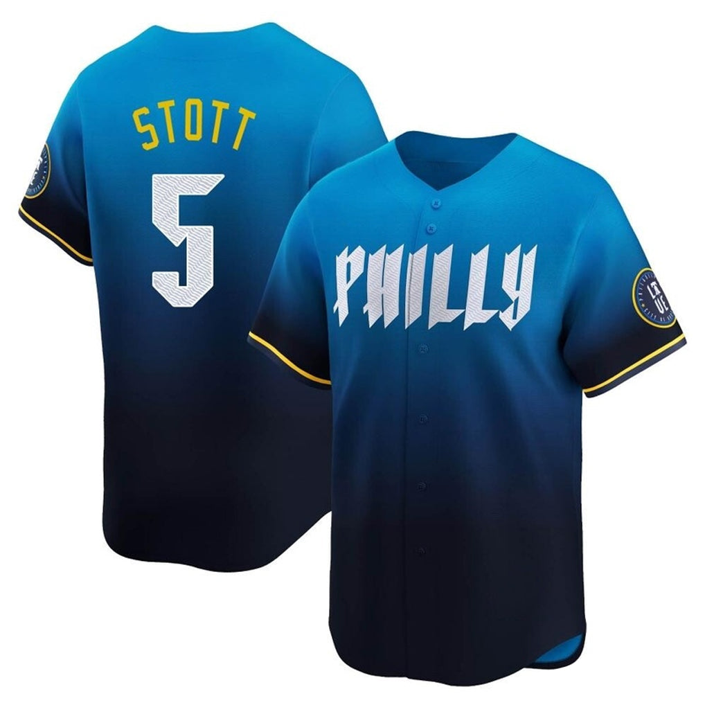 CAdoa P.Phillies #5 Bryson Stott Player Blue City Connect Home Limited Stitched Jerseys