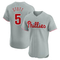 CAdoa P.Phillies #5 Bryson Stott Player Gray Home Limited Elite Stitched Jerseys