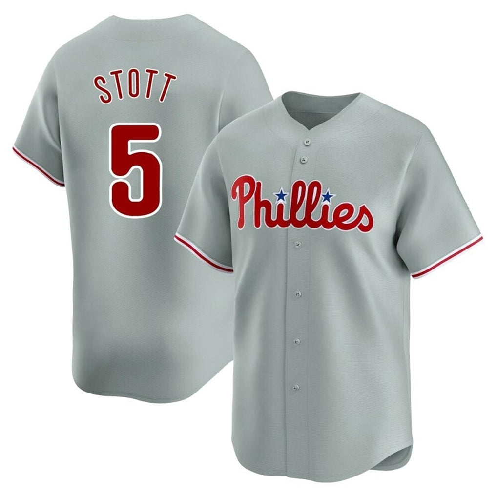 CAdoa P.Phillies #5 Bryson Stott Player Gray Home Limited Stitched Jerseys