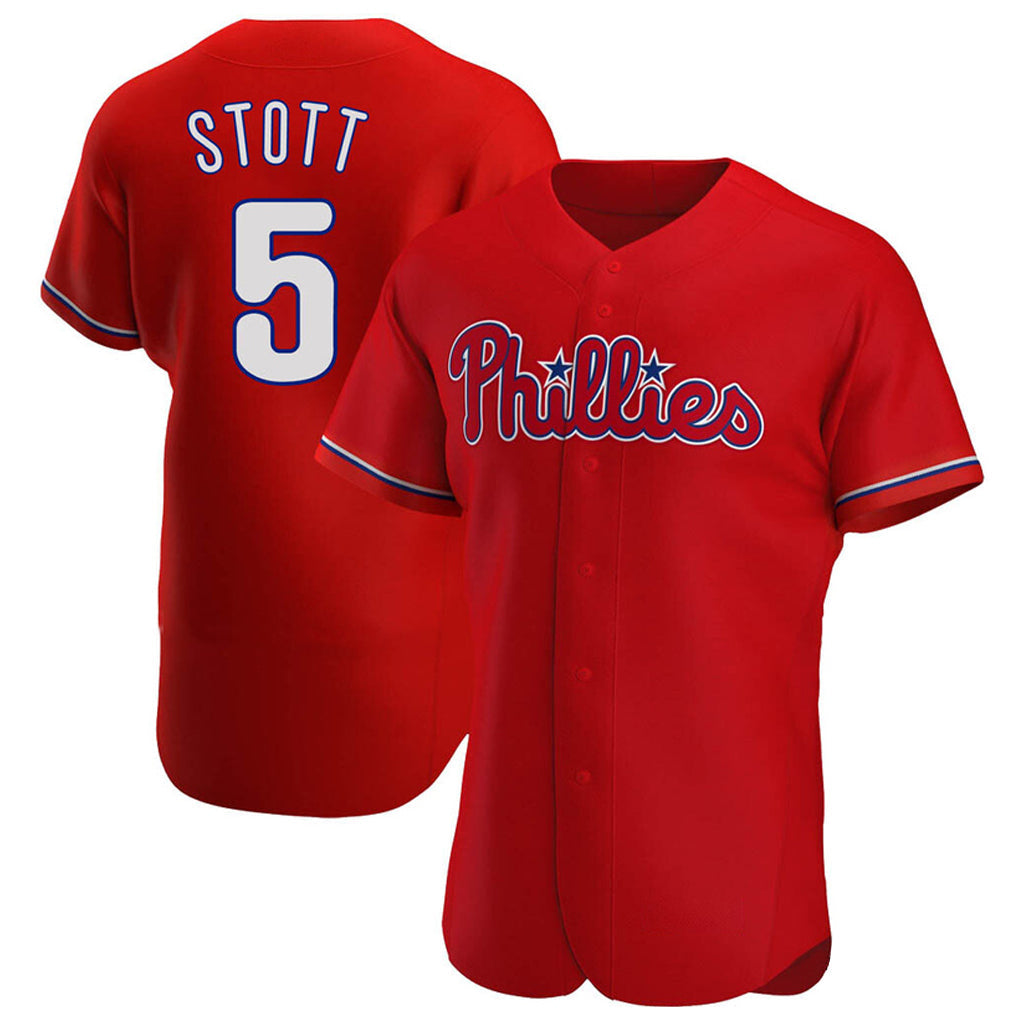 CAdoa P.Phillies #5 Bryson Stott Player Red Home Limited Elite Stitched Jerseys