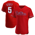 CAdoa P.Phillies #5 Bryson Stott Player Red Home Limited Elite Stitched Jerseys