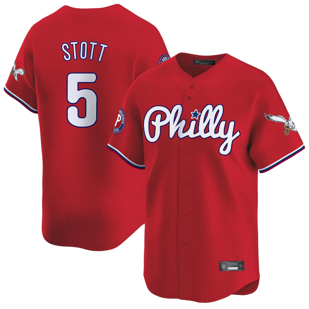 CAdoa P.Phillies #5 Bryson Stott Player Red Phillies & Eagles Vapor Premier Limited Stitched Jerseys