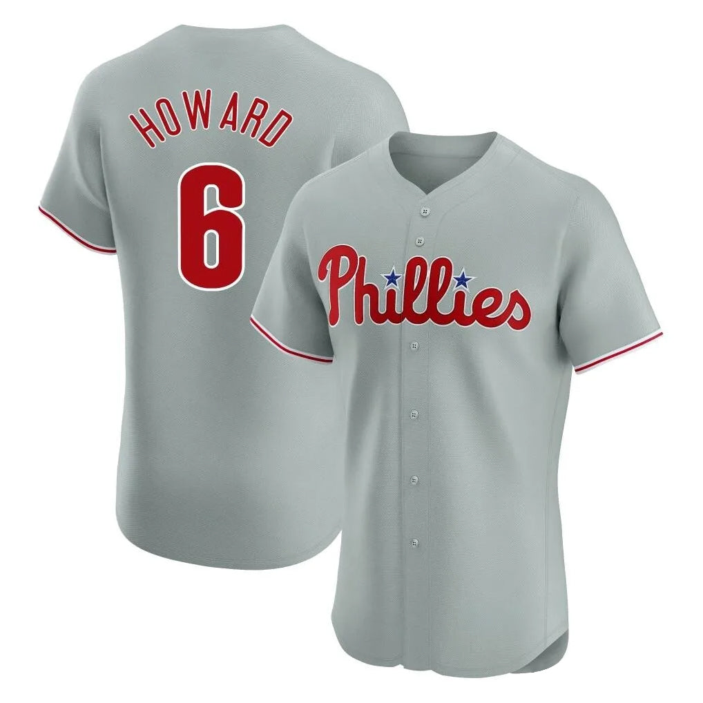 CAdoa P.Phillies #6 Ryan Howard Player Gray Home Limited Elite Stitched Jerseys