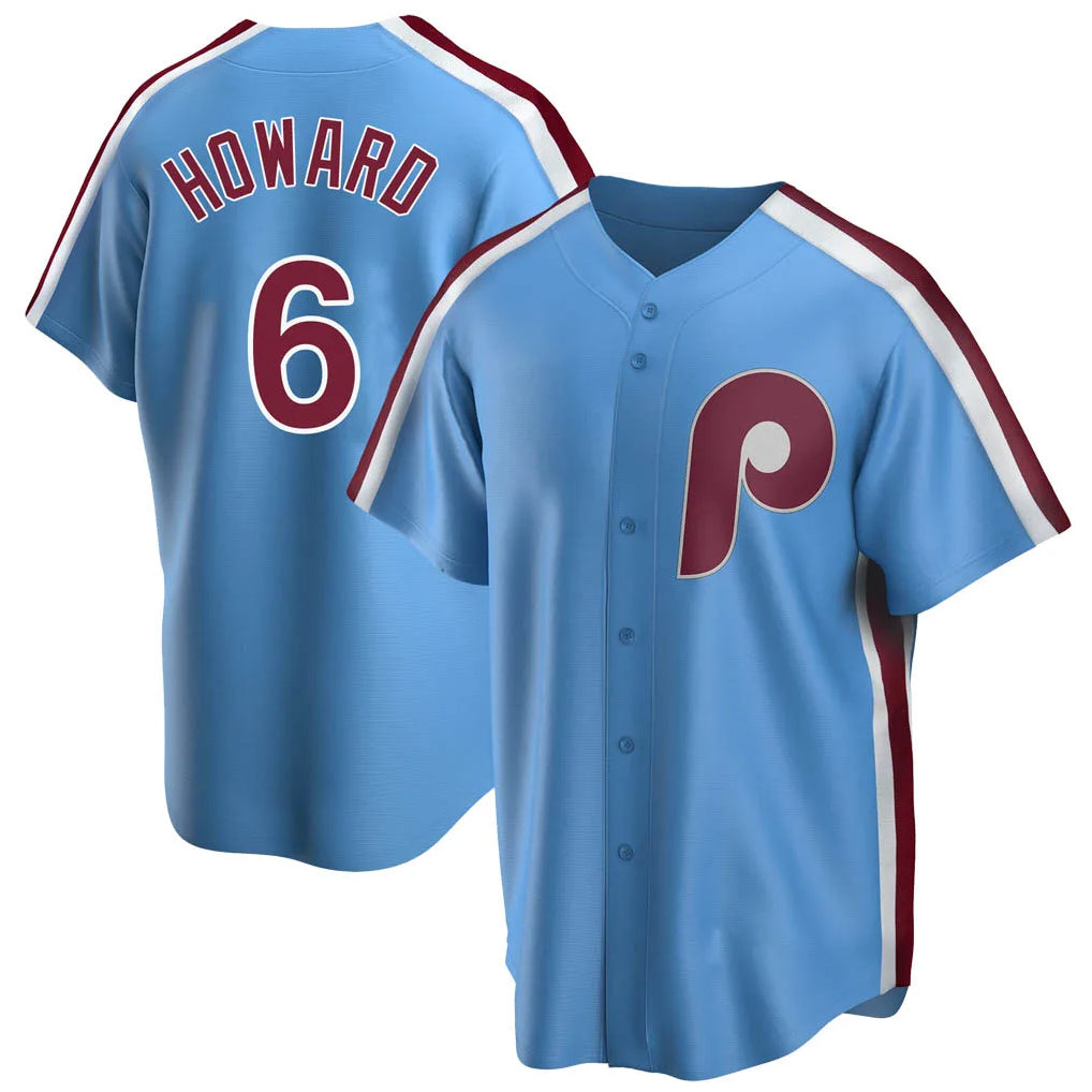 CAdoa P.Phillies #6 Ryan Howard Player Light Blue Home Game Stitched Jerseys