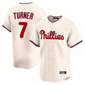 CAdoa P.Phillies #7 Trea Turner Player Cream Home Limited Stitched Jerseys