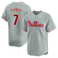 CAdoa P.Phillies #7 Trea Turner Player Gray Home Limited Stitched Jerseys
