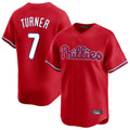 CAdoa P.Phillies #7 Trea Turner Player Red Home Limited Stitched Jerseys