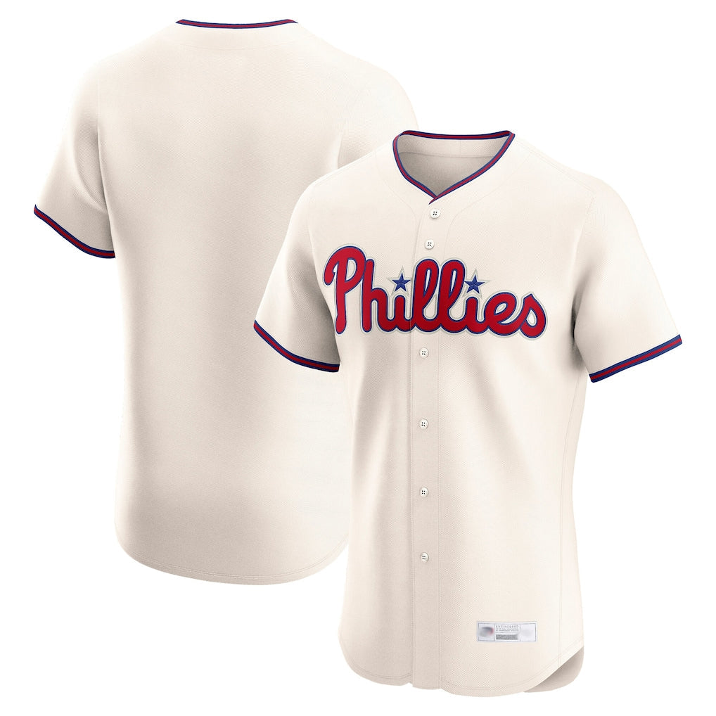 CAdoa P.Phillies Blank Player Cream Home Limited Elite Stitched Jerseys