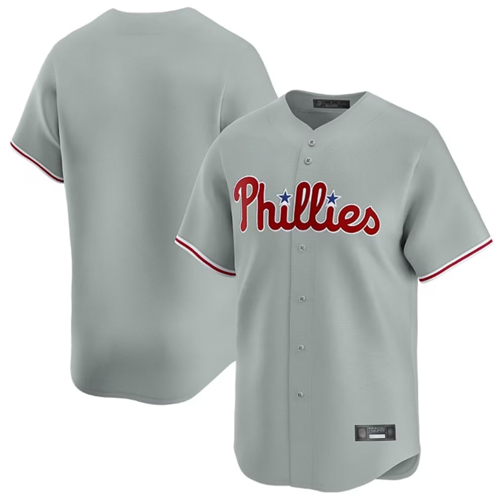 CAdoa P.Phillies Blank Player Gray Home Limited Stitched Jerseys