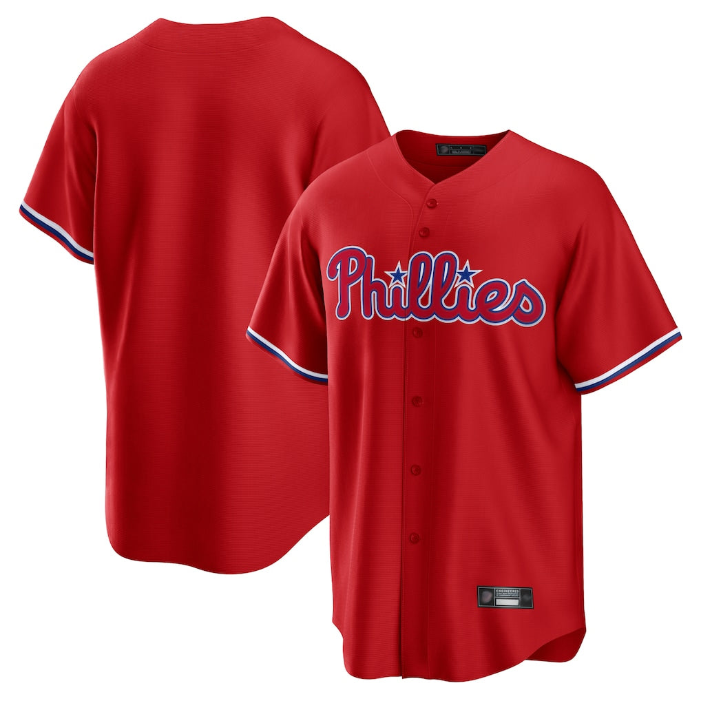 CAdoa P.Phillies Blank Player Red Home Game Stitched Jerseys