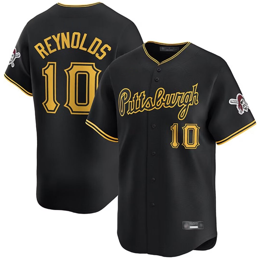CAdoa P.Pirates #10 Bryan Reynolds Player Black Alt Home Limited Stitched Jerseys