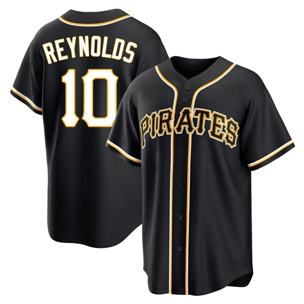 CAdoa P.Pirates #10 Bryan Reynolds Player Black Fashion Out Home Game Stitched Jerseys