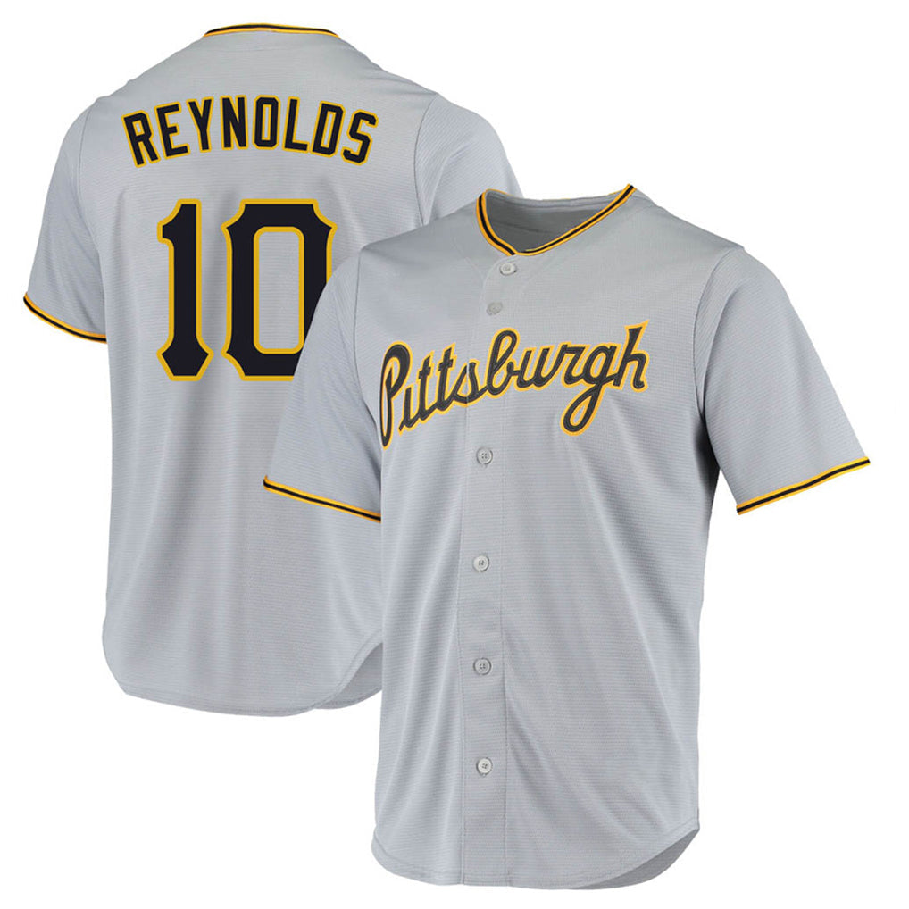 CAdoa P.Pirates #10 Bryan Reynolds Player Gray Road Home Game Stitched Jerseys