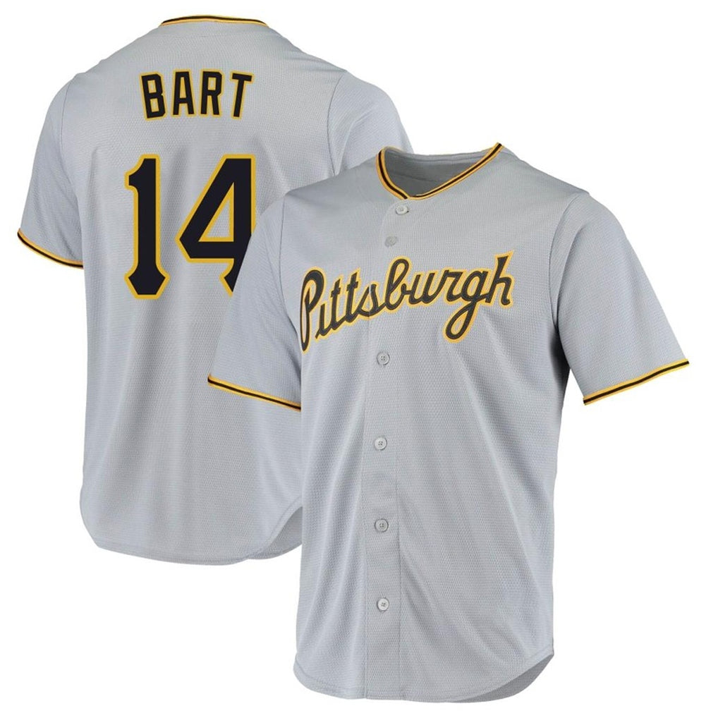 CAdoa P.Pirates #14 Joey Bart Player Gray Road Home Game Stitched Jerseys