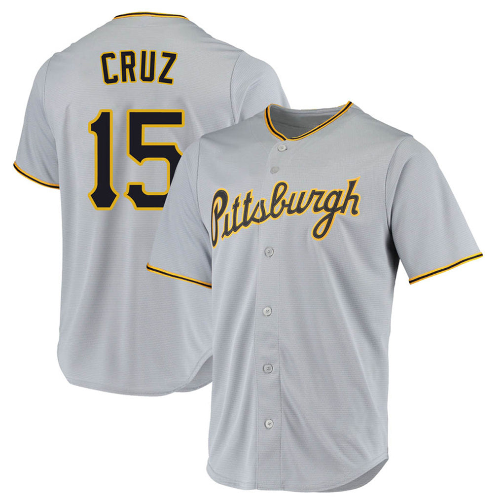CAdoa P.Pirates #15 Oneil Cruz Player Gray Road Home Game Stitched Jerseys