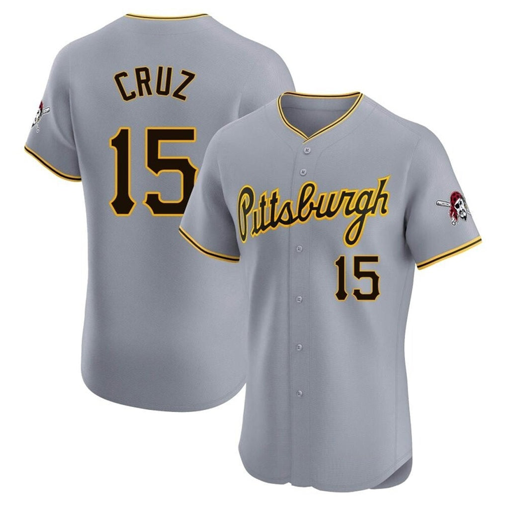 CAdoa P.Pirates #15 Oneil Cruz Player Gray Road Home Limited Elite Stitched Jerseys