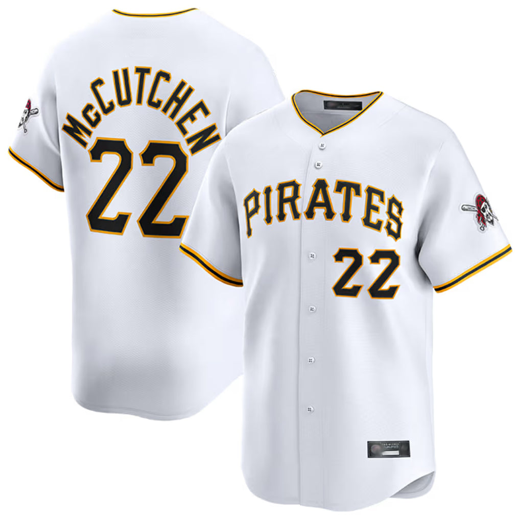 CAdoa P.Pirates #22 Andrew McCutchen Player White Home Limited Stitched Jerseys