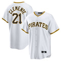 CAdoa P.Pirates #21 Roberto Clemente Player White Home Game Stitched Jerseys