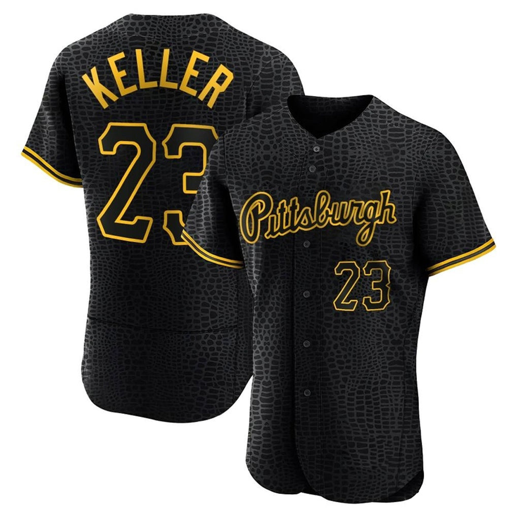 CAdoa P.Pirates #23 Mitch Keller Player Black Snake Skin City Home Limited Elite Stitched Jerseys