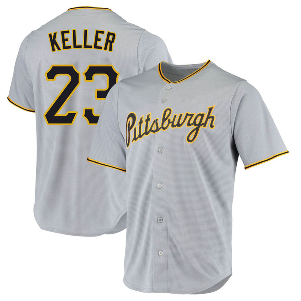 CAdoa P.Pirates #23 Mitch Keller Player Gray Road Home Game Stitched Jerseys