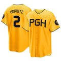 CAdoa P.Pirates #2 Spencer Horwitz Player Gold City Connect Home Game Stitched Jerseys