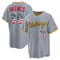 CAdoa P.Pirates #30 Paul Skenes Gray USA 250 Fourth of July Road Stadium Jersey
