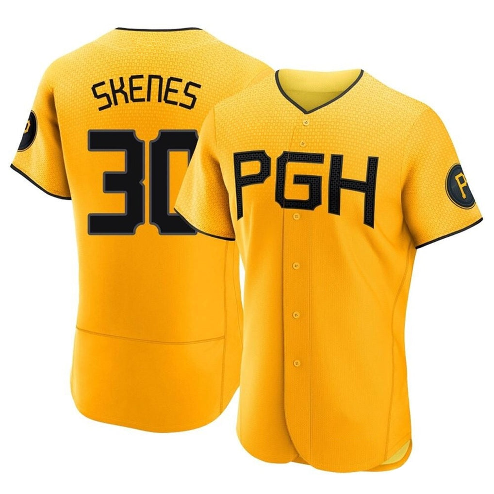 CAdoa P.Pirates #30 Paul Skenes Player Gold City Connect Home Limited Elite Stitched Jerseys