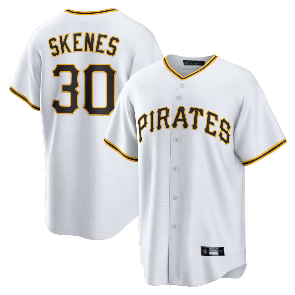 CAdoa P.Pirates #30 Paul Skenes Player White Home Game Stitched Jerseys