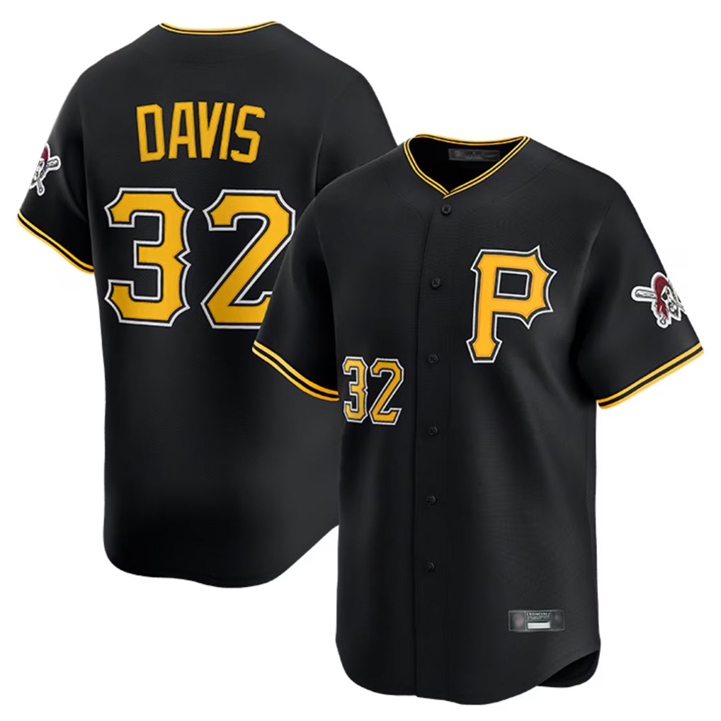 CAdoa P.Pirates #32 Henry Davis Player Black Alternate Limited Game Stitched Jerseys