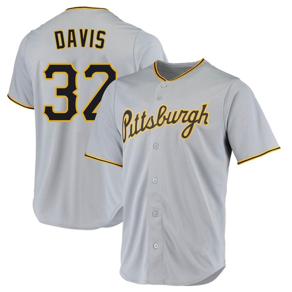 CAdoa P.Pirates #32 Henry Davis Player Gray Road Home Game Stitched Jerseys