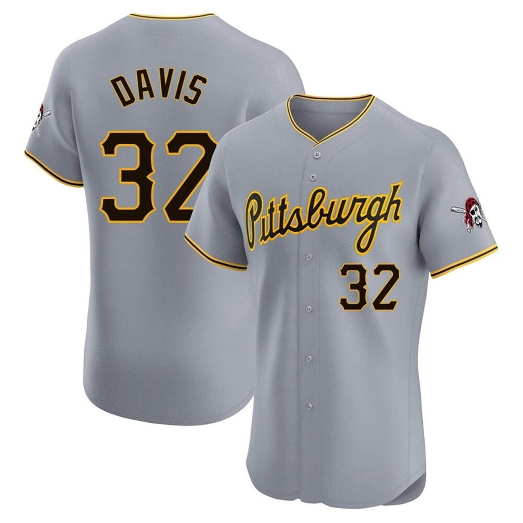 CAdoa P.Pirates #32 Henry Davis Player Gray Road Home Limited Elite Stitched Jerseys