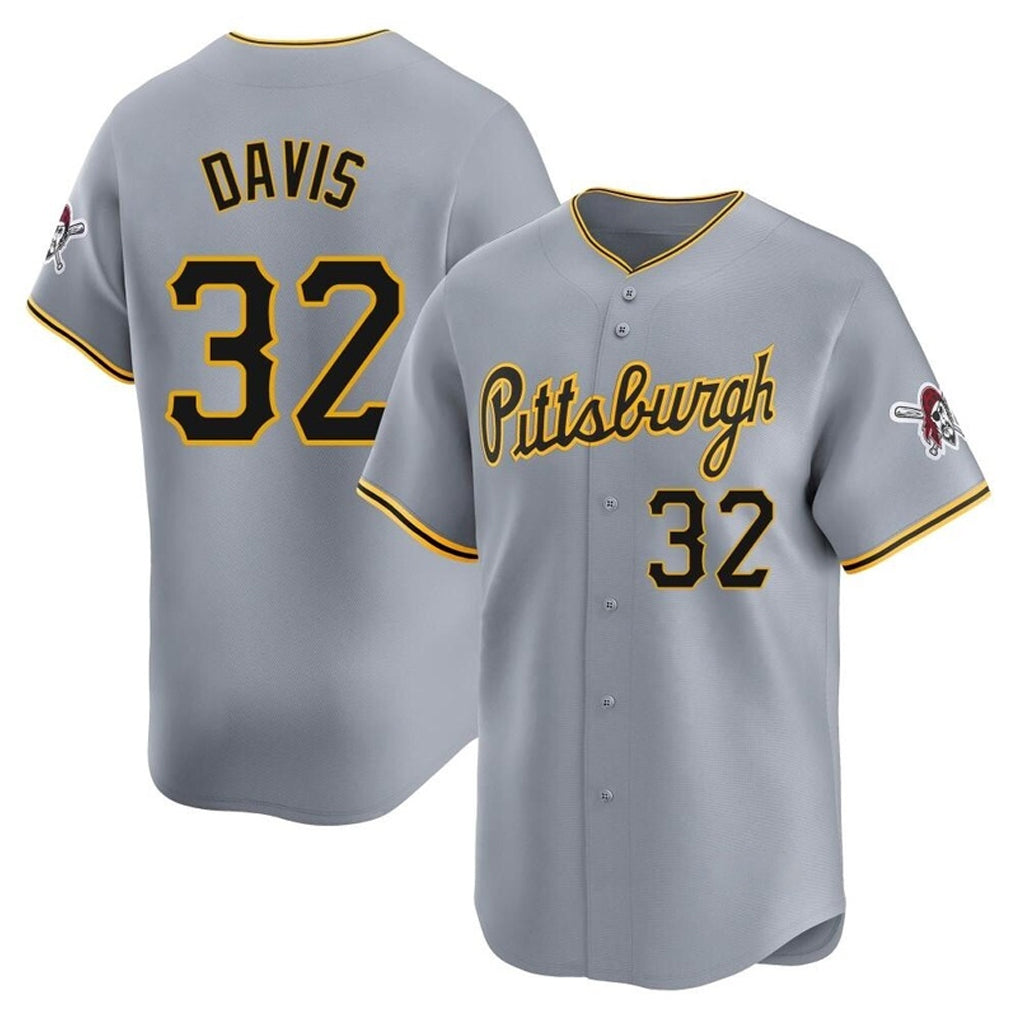 CAdoa P.Pirates #32 Henry Davis Player Gray Road Home Limited Stitched Jerseys