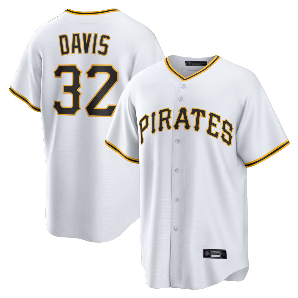 CAdoa P.Pirates #32 Henry Davis Player White Home Game Stitched Jerseys