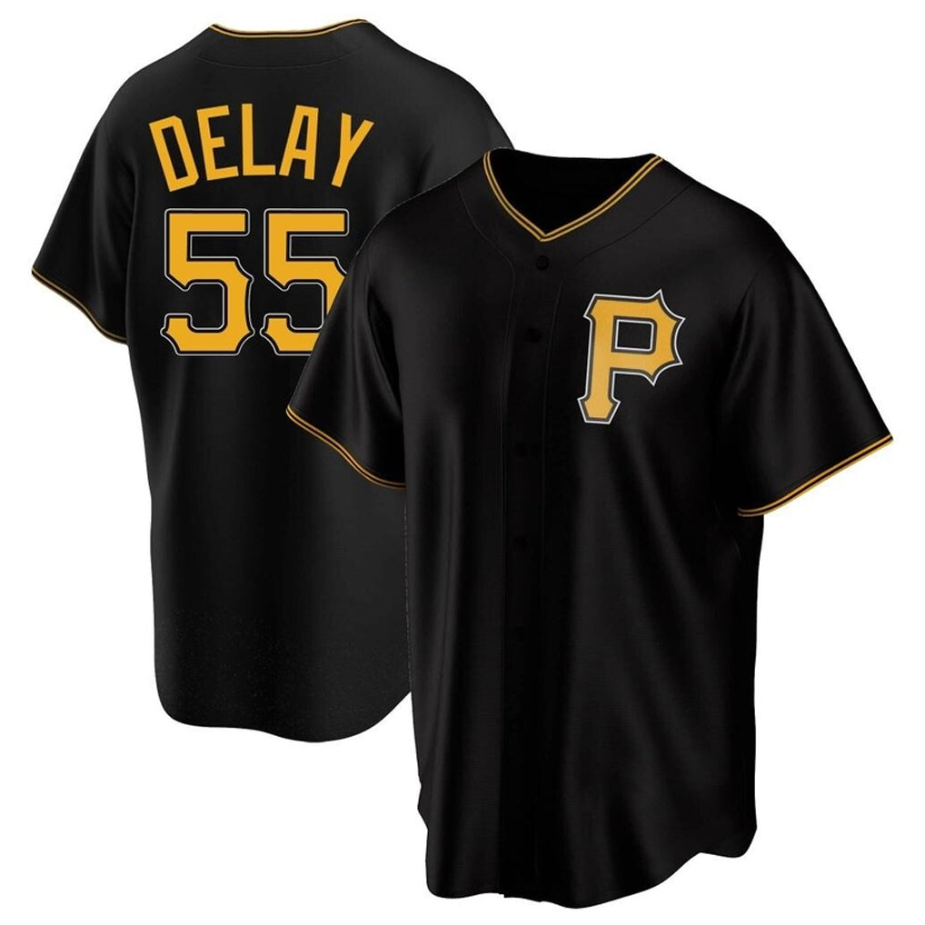 CAdoa P.Pirates #55 Jason Delay Player Black Alternate 2025 Home Game Stitched Jerseys