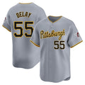 CAdoa P.Pirates #55 Jason Delay Player Gray Road Home Limited Stitched Jerseys