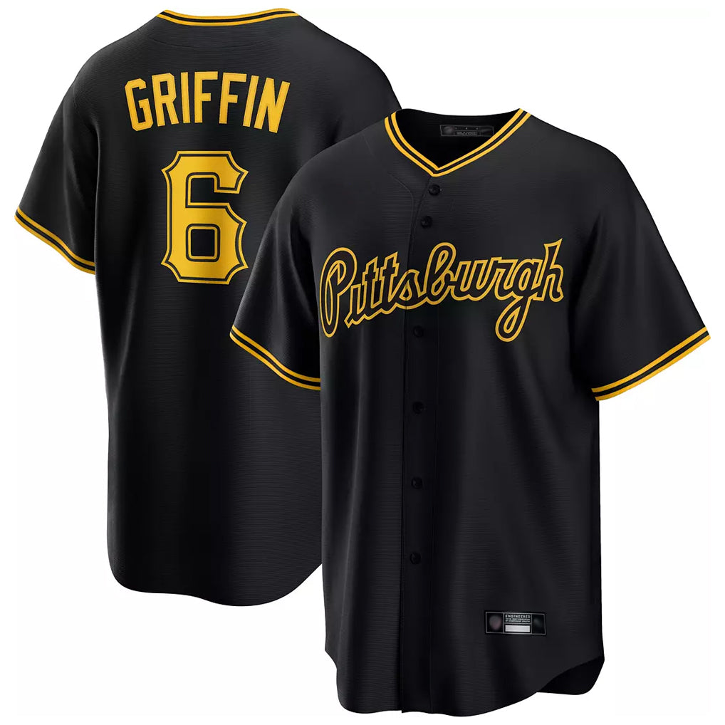 CAdoa P.Pirates #6 Konnor Griffin Player Black Alt Home Game Stitched Jerseys