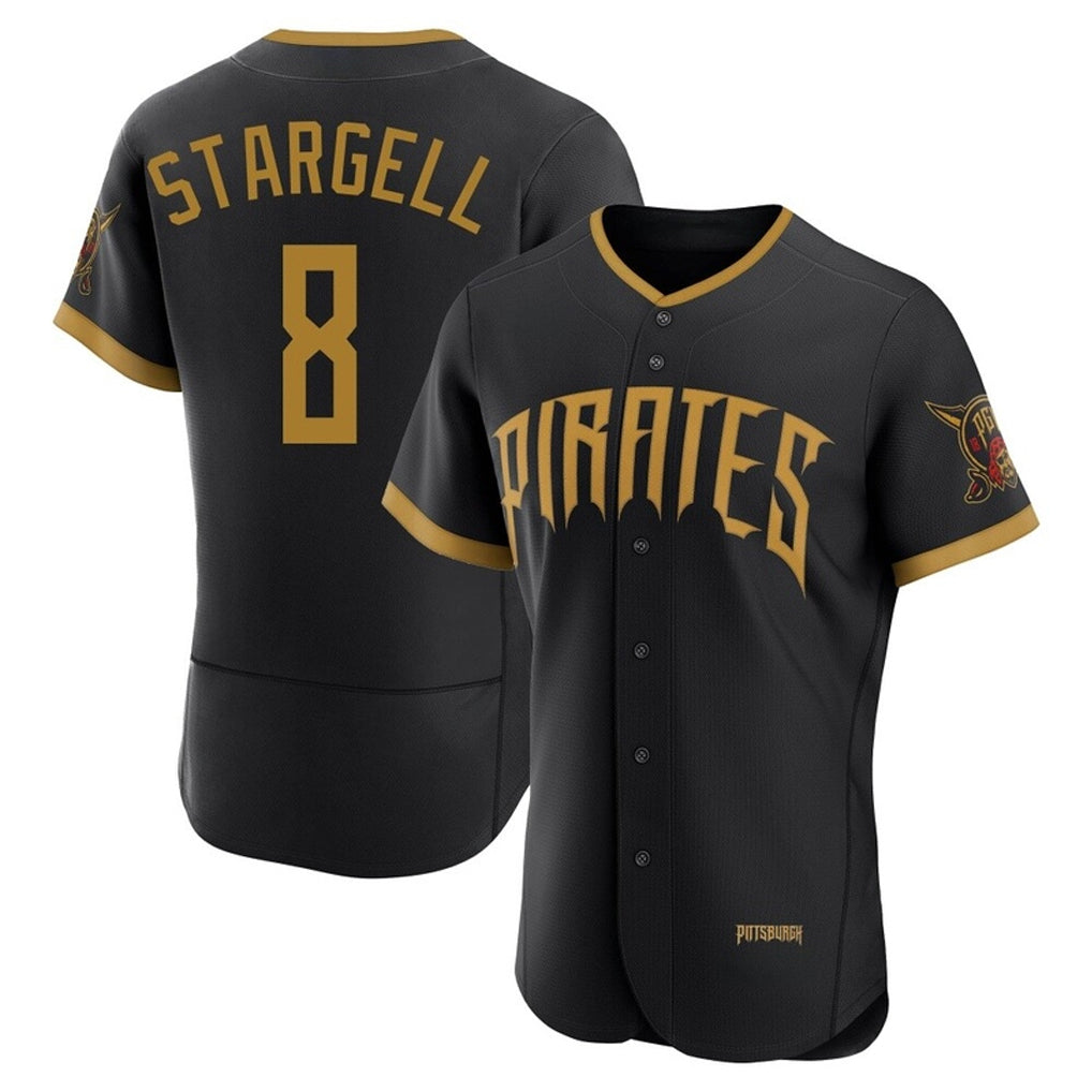 CAdoa P.Pirates #8 Willie Stargell Player Black 2026 City Connect Home Limited Elite Stitched Jerseys