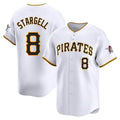CAdoa P.Pirates #8 Willie Stargell Player White Home Limited Stitched Jerseys
